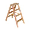 Euroline Nr. 10503 Holz Stufenstehleiter Holz Leiter Holzleiter 4 Stufen 1050304 Bild 1 Front