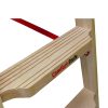 Euroline Nr. 10577 Holz Comfort Stufenstehleiter mit Eimerhaken Holz Leiter Holzleiter Detail Bild 1 Stufe