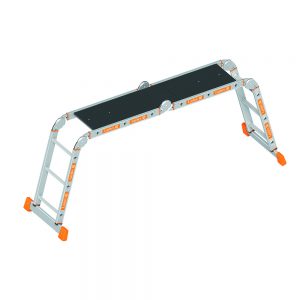 Layher - TOPIC 1057 Kofferraumleiter 4x3 Sprossen mit Plattform 1057043 Bild 1 Arbeitsbühne mit Plattform